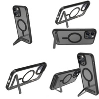 Casing Magnetik Tahan Lama dengan Penyangga untuk iPhone 11 12 13 14 15 16 Pro Max 17 Air Plus, Aksesoris Ponsel Grosir