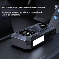 Jump Starter 4 in 1 8000 Mha asli dengan lampu darurat untuk musim dingin bepergian 600A arus puncak penguat baterai Power Bank Otomatis