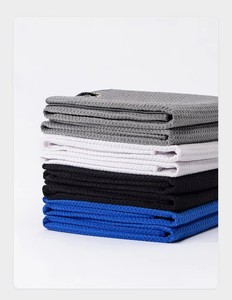Serviette de golf en microfibre gaufrée tricotée sur mesure, séchage rapide, écologique, couleur unie, brosse de sport pour le golf – Meilleures ventes - Product Image 1