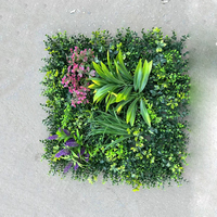 Mur vert artificiel feuillage protégé contre les UV clôture artificielle plantes vertes verticales mur d'herbe extérieur intérieur faux mur d'herbe