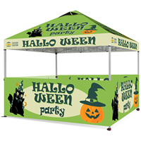 Tente pliante personnalisée pour salon professionnel avec impression CMJN par transfert thermique, gazebo publicitaire extérieur, structure en aluminium