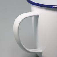 Mug en émail grande taille pour sublimation, blanc, 400/500 ml, style minimaliste/épuré, cadeau d'affaires, vente chaude