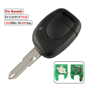 <span class=keywords><strong>Clé</strong></span> de voiture télécommande pour Master Clio II 2 Twingo <span class=keywords><strong>Kangoo</strong></span> Symbol Scenic, puce ID46 PCF7946, 433Mhz, sans logo, lame non coupée VAC102 NE73, <span class=keywords><strong>1</strong></span> pièce - Product Image 2