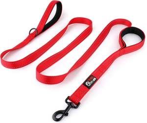 Primal Pet Gear Correa para perros de 6 pies de largo, dos asas acolchadas de tráfico, resistente, entrenamiento de seguridad de control de doble plomo reflectante, correas - Product Image 5