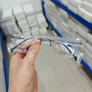 Gafas de Metal de marca de lujo a la moda, gafas de cristal para hombre, monturas ópticas, gafas de negocios sin montura, monturas ópticas mixtas - Product Image 2