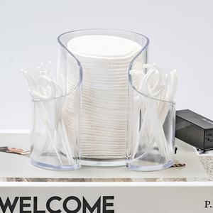 Cosmetic <b>Storage</b> Box Beauty <b>Storage</b> <b>for</b> Swabs <b>Dressing</b> <b>Table</b> Paper Cups Toothpicks Dental Floss - Product Image 3