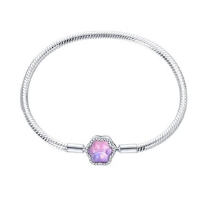 Pulsera de Plata de Ley 925 con Dijes de Circonita en Forma de Pata, Venta al por Mayor - Product Image 5
