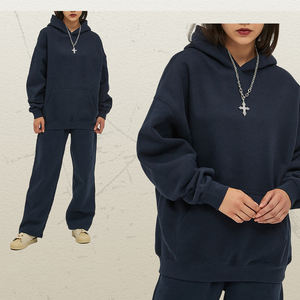 Sudadera con capucha amarilla de talla grande bordada personalizada para gimnasio, sudadera gruesa de felpa francesa con bordado orgánico de poliéster marrón para hombre - Product Image 6