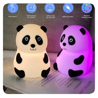 Nieuwe Schattige Panda Siliconen Nur Dier Jongens En Meisjes Squishy Baby Slaapkamer Nachtlampje Voor Kinderen Kamer Lamp