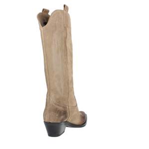 Bottines de cow-boy pour femmes en daim brun style western talon moyen - Product Image 3