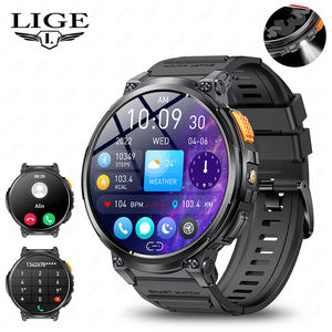 LIGE BWK66 (10 Gün Pil Ömrü) Erkekler İçin Akıllı Saat, Aramaları Yanıtlama, LED El Feneri, Müzik, Fitness Takipçisi, Android IOS Uyumlu Akıllı Saat - Product Image 1