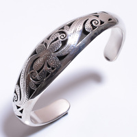Bracelet simplement fin pour femmes et filles Bracelets en argent sterling 925, exportateur de bijoux de bracelet fin fait main antique