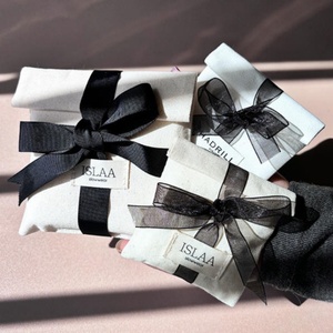 Sac à rabat en tissu de coton, écologique, durable, anti-poussière, pour bijoux, foulards, pyjamas, avec logo personnalisable pour cadeau - Product Image 5