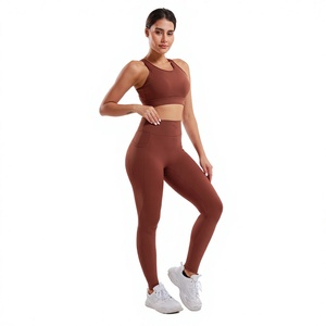 Women Seamless Gym Yoga Set Sports Bra High Waist Leggings Workout Fitness Training Running Stretch Activewear Comfortable - Product Image 4