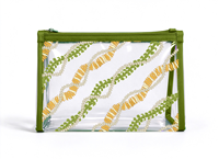Kantong Zipper PVC Transparan Produksi Khusus, Mini Organizer Penyimpanan Motif Cangkang, Semua Musim
