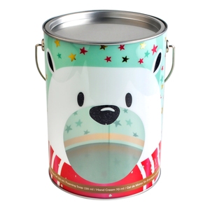 Plastic Cookie Jar Food Grade Custom PET Plastic Cake Cookie Candy Jar With Metal Lid