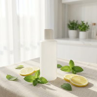 Bouteille en plastique HDPE ronde blanche de haute qualité personnalisée de 150 ml, bouteille de shampooing de 5 oz avec bouchon et pulvérisateur pour huiles essentielles