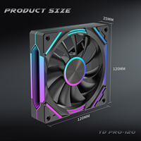 LOVINGCOOL Nouveau style Ventilateur RGB 6 broches à effet miroir infini pour PC de jeu, ventilateur de refroidissement CPU RGB pour boîtier ATX, OEM d'usine