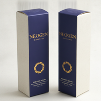 Boîte à fermeture automatique en papier coton personnalisé, avec gaufrage à chaud or rose, pour coffret cadeau d'huile d'argan et de soins de la peau