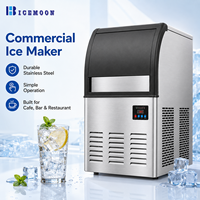 Machine à glaçons industrielle fiable de 35 kg à 45 kg, 110 V, refroidissement par eau avec compresseur et moteur - pour la production de glace à domicile 110-240 V