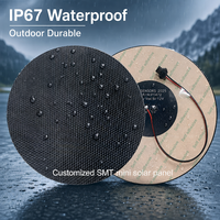 Panneau solaire monocristallin ETFE mini SMT haute efficacité, entièrement noir, rond, 3W 5W 10W 15W 30W 45W, cellules Sunpower pour éclairage LED