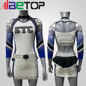 Uniformes personalizados de porristas Cheer Crop Top y conjuntos de faldas Sexy Girls Cheer Uniform para competición - Product Image 2