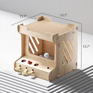 Maison moderne haut de gamme à double couche en carton ondulé, motif animalier avec jouet intégré - Product Image 3