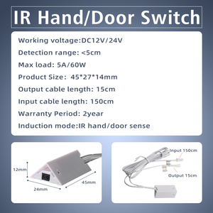 Hồng ngoại cảm biến cửa điều khiển <span class=keywords><strong>LED</strong></span> chuyển đổi ánh sáng tay scan ánh sáng <span class=keywords><strong>Dimmer</strong></span> 12V 24V cho tủ quần áo chiếu sáng - Product Image 5