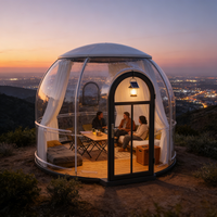 Dôme en polycarbonate pour le camping, dôme Volferda, chambre en dôme, jardin extérieur, chambre en dôme verte pour observer les étoiles