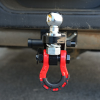 Enganche de Remolque 2 en 1 para Coche, Caravana, Barco, Vehículo, Soporte de Bola y Grillete de Alta Resistencia, Receptor para Remolque de 4350 kg, 4WD