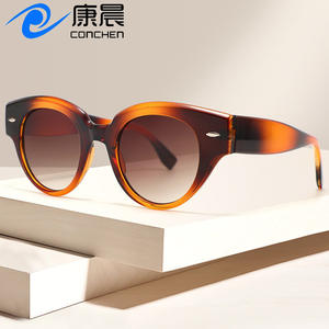 แว่นกันแดดทรงแคทอายสีดำสำหรับทุกเพศ กรอบ PC ป้องกันรังสียูวี 400 สำหรับการออกนอกบ้าน ขับรถ ตกปลา - Product Image 3