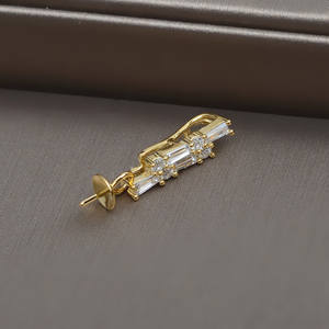 Chaîne de pendentif vide en argent S925 pour bricolage, support pour pendentif féminin, 7-13 perles, pendentif en pierre en forme de T long, accessoires JG5333, perles en vrac - Product Image 3