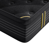 Matelas hypoallergéniques, emballés sous vide dans une boîte en carton, matelas en mousse à mémoire de forme, matelas hybride à ressorts ensachés, matelas noir, taille king
