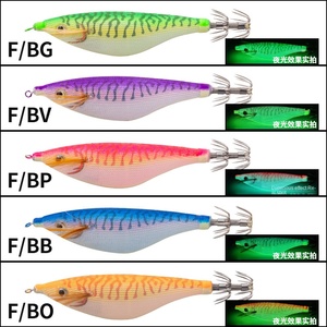 Appât de pêche lumineux japonais YAMASHITA New TOTO SUTTE R Wide Belly <span class=keywords><strong>Balance</strong></span> Shrimp Live Bait Wooden Squid Hook - Product Image 2