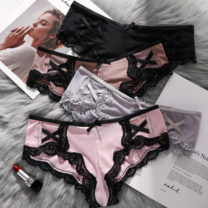 Braguitas de Algodón Puro para Mujer, de Alta Elasticidad, Suaves, Sexys, con Encaje y Diseño Hueco en la Parte Trasera - Product Image 1