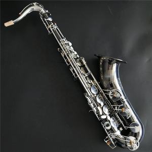 Saxofone <span class=keywords><strong>Tenor</strong></span> Profissional Chinês com Braços Duplos, Chave de Fá# Agudo, Corpo Niquelado Preto e Chaves Prateadas - Product Image 1