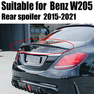 Alerón Trasero de Fibra de Carbono para Maletero de Mercedes Benz Clase C Sedán W205 2015-2021, Deflector Estilo C63s AMG PSM, Negro Brillante - Product Image 1