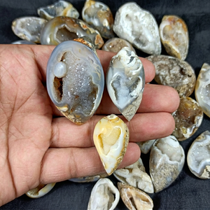 Natural Druzy Fossil Sea <b>Shell</b> Sparkly Agate Spiralite Crystal Pendant Wholesale Lot Healing Gemstone for Jewelry Radha Arts - Product Image 1