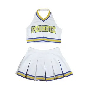 2024 Beliebte benutzer definierte Cheerleader Uniformen Langlebige Sublimation Cheerleading Uniformen