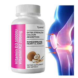 OEM/ODM Pure Vegan Essence Softgel Capsules Support Bone Heart Health <b>Vitamin</b> D3 K2 Adult Use Low-Fat Extra Strength Calcium - Product Image 1