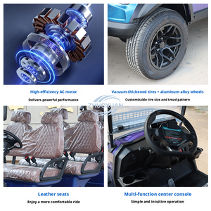 Voiturette de golf électrique tout-terrain à châssis en aluminium, moteur AC puissant à faible bruit, nouveau design, pour le transport des résidents des clubs et des parcs - Product Image 5