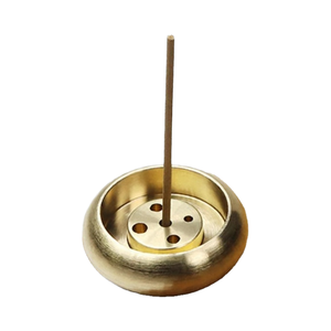 Brass Incense Burner Holder <b>With</b> Multiple Holes For <b>Stick</b> Use Religious Hand Made All Season Aromatic <b>Diffuser</b> - Product Image 1