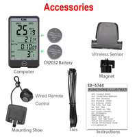 Harga pabrik spidometer sepeda komputer nirkabel sepeda Odometer Mph olahraga luar ruangan tahan hujan