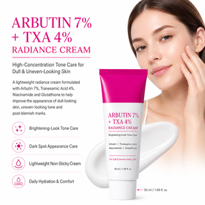 Crème Visage Hydratante Éclaircissante Anti-Taches à la Niacinamide, Glutathion, Arbutine 7% et <span class=keywords><strong>Acide</strong></span> Tranexamique 4% Marque Blanche - Product Image 2
