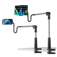 Support de fixation universel Yaika portable et flexible en plastique ABS pour téléphone portable et tablette, idéal pour la maison, le lit et le bureau