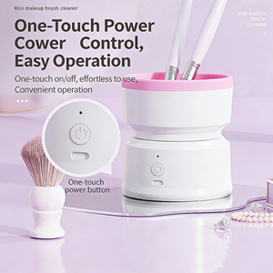 Hot Selling <b>Electric</b> Makeup Brush Cleaner Automatic Brush Washer Rechargeable Lazy Quick Dry Beauty Tool <b>Kit</b> Customized - Product Image 3
