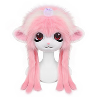 Casque de cosplay anime en peluche avec tête de mouton, costume d'Halloween pour fêtes à thème, jeux de rôle et tailles personnalisées, unisexe
