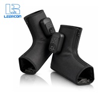 Masseur de pieds LEERCON à compression d'air et chaleur, rechargeable par USB, portable, sans fil, pour chevilles et mollets, bottes de compression légères