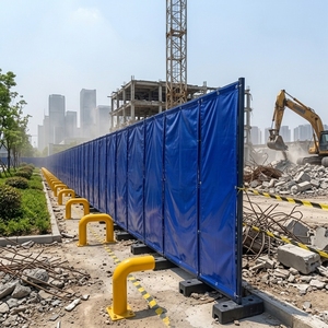 Barrera Acústica Impermeable Qinsound, Insonorizante, Ignífuga, <span class=keywords><strong>Valla</strong></span> MLV, Pared de Reducción de Ruido Temporal para Obras de Demolición - Product Image 1