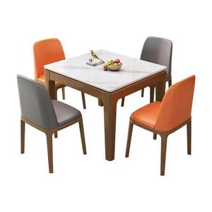 Bắc Âu rắn gỗ gụ gỗ Rock Board bàn ăn với ghế vuông bền & ổn định kích thước nhỏ hộ gia đình ăn uống thiết lập - Product Image 5